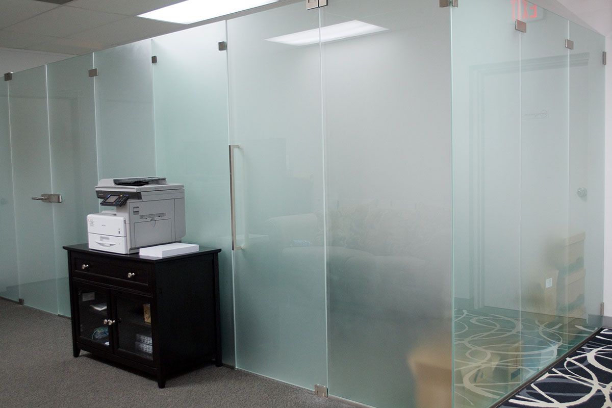 Frosted Glass Office Partition