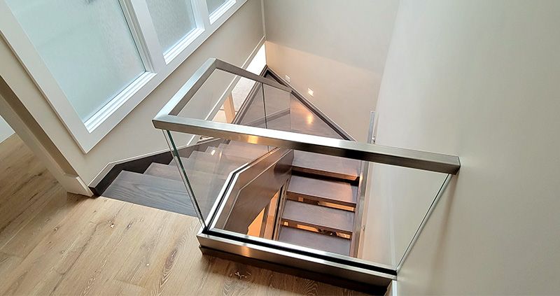 Top View Interior Glass Railing